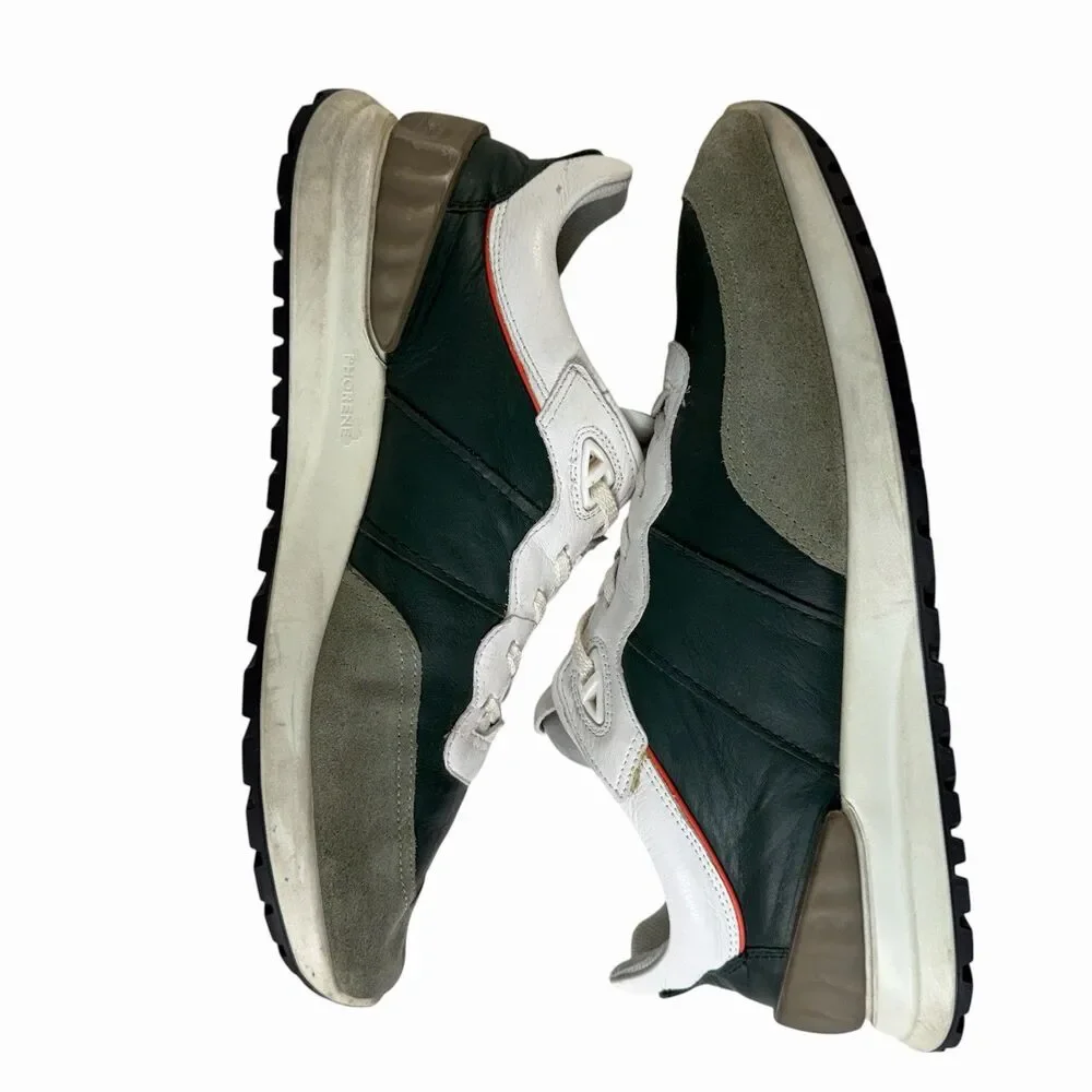 ECCO Men's ASTIR Retro Sneaker EU 46 US 12-12.5 Leather Green White